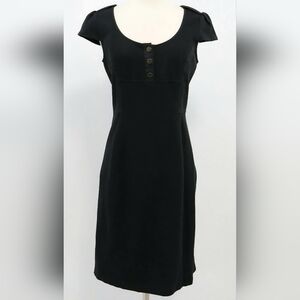 Diane Von Fustemberg navy cotton empire dress 12